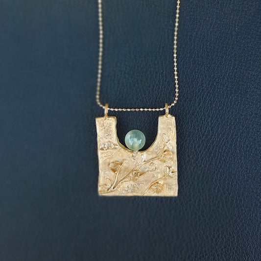 COLLANA MEMORIES FLOWER CON PREHNITE